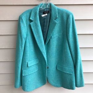 Talbots Blue Green Wool Jacket